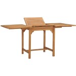 Maison chic - table extensible de jardin table d'extrieur table d'appoint (110 - 160)x80x75 cm teck ...