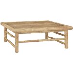 Maison chic - table de jardin table d'ext�rieur table d'appoint 65x65x30 cm bambou 64839