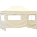 Maison chic - tente de réception pliable tonnelle de réception barnum avec 3 parois 3x4 m acier crème ... Maison chic - tente de réception pliable tonnelle de réception barnum avec 3 parois 3x4 m acier crème ...
