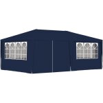 Tente de rception tonnelle de jardin barnum avec parois latrales 4x6 m bleu 90 g / m