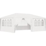 Tente de rception et parois latrales barnum / tonnelle de jardin / 4x6 m blanc 90 g / m
