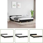 Maison chic - the living store cadre de lit sans matelas noir 140x200 cm tissu - cadre de lit - lit double ...