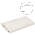 Tissu de remplacement pour parasol d�port� / toile de rechange pour parasol blanc sable 350 cm 40638