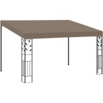 Maison chic - tonnelle de jardin tonnelle barnum belvdre mural 4x3x2, 5 m taupe 92254