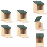 Maisons pour �cureuils 4 pcs bois de sapin - maison pour �cureuil - abri pour �cureuil - alimentation ...