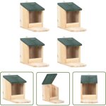 Maisons pour �cureuils 4 pcs bois de sapin - maison pour �cureuil - abri pour �cureuil - alimentation ...