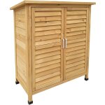Abri de jardin ? 870 x 465 x 916 mm ? en bois d'pica ? avec 2 portes ? cabane remise pour rangement ...