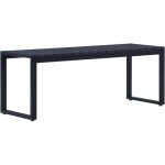 The living store - banc de jardin 120, 5 cm panneau ps noir - banc de jardin - mobilier de jardin - chaise ...
