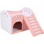 Ensoleille - maison nid de hamster cage de petit animal couchage jouet dexercice 2 couches avec escalier ...