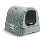 Curver bac a litiere pour chats - bleu gris - pour chat - 51 x 38, 5 x 39, 5 cm