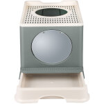 Maison de toilette pour chat, bac  litire ferm pour chat plateau amovible, pelle, pour grand chat, ...