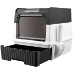 Maison de toilette pour chats ferme haloyo bac  litire pour chat avec couvercle, avec couvercle, tiroir ...