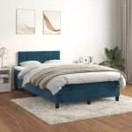 Maisonchic - lit adulte - 120 x 200 cm, lit � sommier tapissier et matelas, lit double bleu fonc� 120x200cm ...