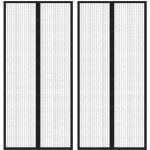 Maisonchic - rideaux de porte anti - insectes 2 pcs avec aimants noir 210x90cm con340782 design in