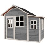 Maisonnette en bois pour enfants loft 150 gris - exit toys