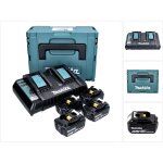 Makita - 18 v power source pack �nergie avec 4x batteries 3 ah + chargeur dc 18 rd + bo�tier de transport ...