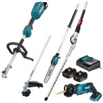 Makita pack outil multifonctions 18v dux18 + coupe - herbe + perche �lagueuse + taille - haies + scie ...