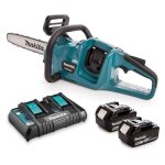 Makita - tronionneuse sans fil 36v 35 cm + 2 batteries 18v 3ah li - ion + chargeur rapide - duc353rf2 ...