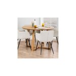 Ebuy24 - table  manger ronde 120x120x75 cm dcor chne - malik