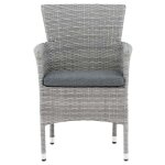 Ebuy24 - malina chaise de jardin avec coussin de jardin gris.