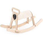 Mamatoyz cheval  bascule en bois ours nature 76x24x41cm