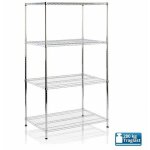 Tag�re en m�tal everest chrom� 3 / 4 / 5 �tag�res 60 x 35 x 90 cm charge max : 350 kg