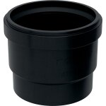 Manchon pehd 50 avec joint  lvre, noir (eaux uses en pehd)