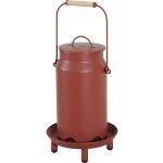 Mangeoire m�tal broc seau � 24 x 40 cm rouge pour basse cour - zolux