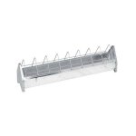 Mangeoire m�tallique pour les poussins 50 cm, mangeoires de poule lin�aires en t�le galvanis�e avec grille ...