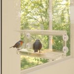 Mangeoires � oiseaux de fen�tre 2 pcs acrylique 30x12x15 cm vidaxl