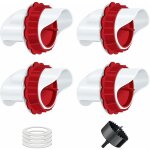 Mangeoire poules, mangeoire poule automatique, 4 ports diy mangeoire � volaille gravit� kit pour seaux ...