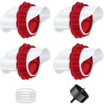 Mangeoire poules, mangeoire poule automatique, 4 ports diy mangeoire  volaille gravit kit pour seaux ...
