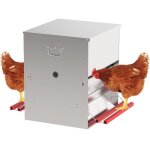 Mangeoire pour poulets � ouverture m�canique s�curis�e 50 kg, 50x71x60 cm