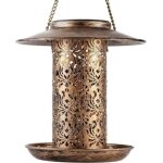 Mangeoire solaire pour oiseaux en m�tal, mangeoire pour oiseaux ext�rieur mangeoire lanterne oiseaux ...