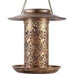 Mangeoire solaire pour oiseaux en m�tal, mangeoire pour oiseaux ext�rieur mangeoire lanterne oiseaux ...