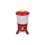 Gaun - mangeoire  trmie volailles plastique avec pieds imperial easy clean 50l rouge et blanc