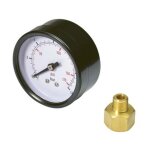 Manomtre 0 - 12 bar  50 mm fixation arrire 1 / 8'' m et 1 / 4'' m x compresseur 152163xstn - stanley ...