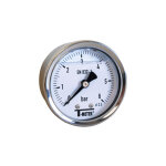 Sferaco - manomtre boitier inox  bain de glycrine axial mle 1 / 4' (8 / 13) - 50 - 0  16 bar