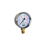 Manomtre boitier inox  bain de glycrine radial mle 1 / 4  (8 / 13) - pression 0 / 6 bar - 63 - sferaco ...