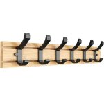 Manteau cintre porte - v�tements 6 crochets actifs heavy duty v�tements porte - chapeau bambou