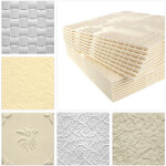 Marbet design dalles plafond en polystyr�ne eps 6 d�cors diff�rents 50x50cm paquet �conomique: 10 m� ...