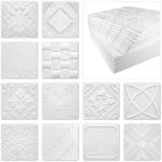 Marbet design dalles plafond polystyr�ne eps blanc 30 d�cors diff�rents 50x50cm paquet �conomique: irys, ...