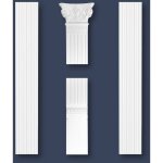 Marbet design pilastre polystyrne mur colonne moulure dcor colonne plat: pl - 01, blanc