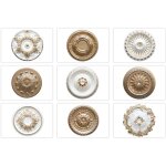 Rosette d�corative en polystyr�ne eps ? � 43cm ? pour lustres et d�coration int�rieure ? facile � peindre ...