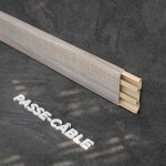 Mon march dco - plinthe passe - cble pvc 80 mm - chne naturel - 1 m,  l'unit