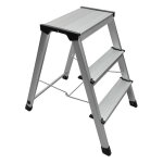 Hailo - marche pied 3 marches pliant antid�rapant en aluminium steppy