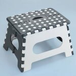 Marche pied pliable secura, tabouret pliant adulte et enfant, capacit� de charge jusqu'� 350 kg, surface ...