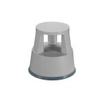 Sans marque - marchepied roulant plastique 2 marches - gris clair - maxiburo