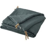 Margaux - chemin de lit 90x200cm lin lav coloris ardoise