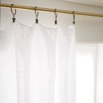 Altobuy - margaux - rideau ajustable 140x270cm lin lavé craie + 8 anneaux pince Altobuy - margaux - rideau ajustable 140x270cm lin lavé craie + 8 anneaux pince